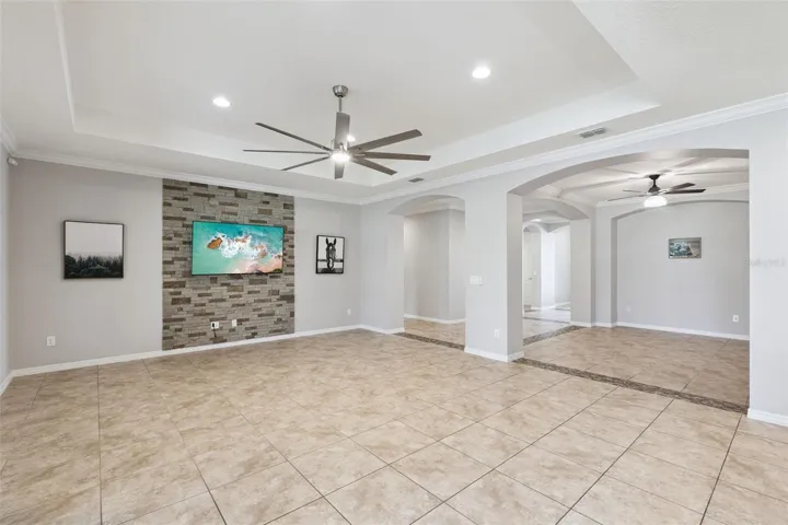 Living Room View with Dining