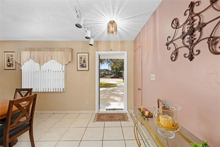 Looking out the front door from the Dining Room