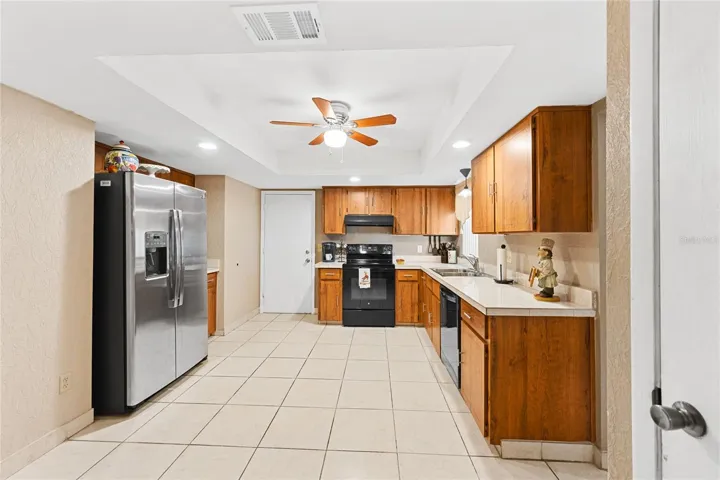 Kitchen looking from Living Room.  There is room for a Kitchen Table on the left