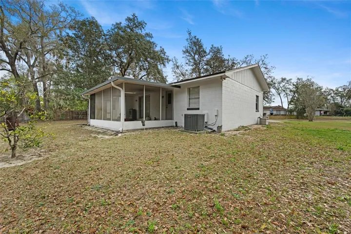 View of the yard from the back of the property