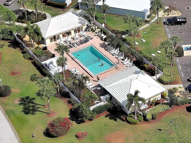 Aerial view of the community pool