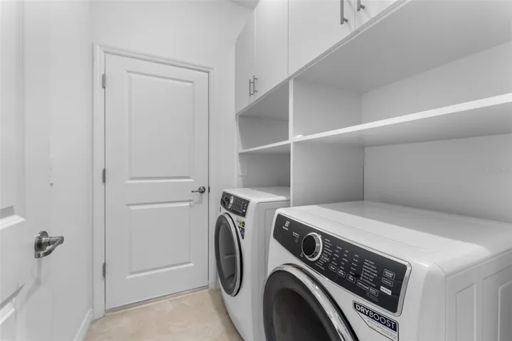 Upgraded washer and dryer with built ins