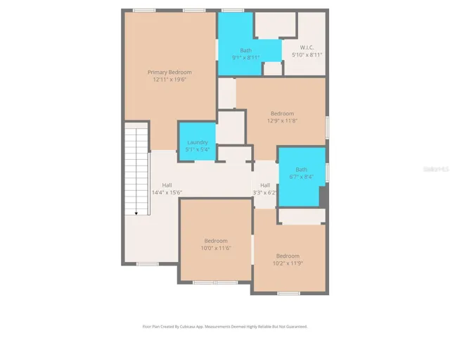3rd Bedroom has inclosed loft to create additional space for a playroom, office, den space within the 3rd bedroom.