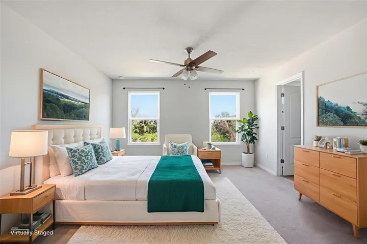 Virtually Staged Primary Bedroom