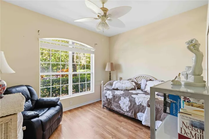 Front guest bedroom which makes a beautiful office with so much light