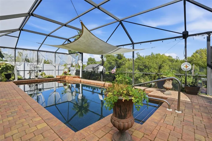 Large paver pool area!