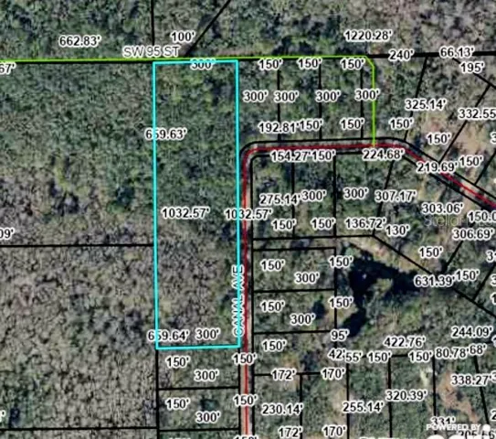 7.11 acre parcel highlighted in teal.