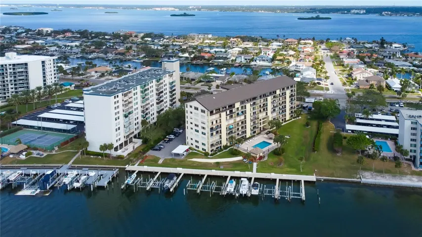 View from the water toward 650 Island Way