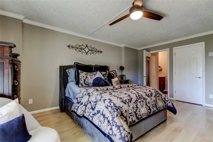 Master Bedroom has en-suite bathroom with shower and linen closet.