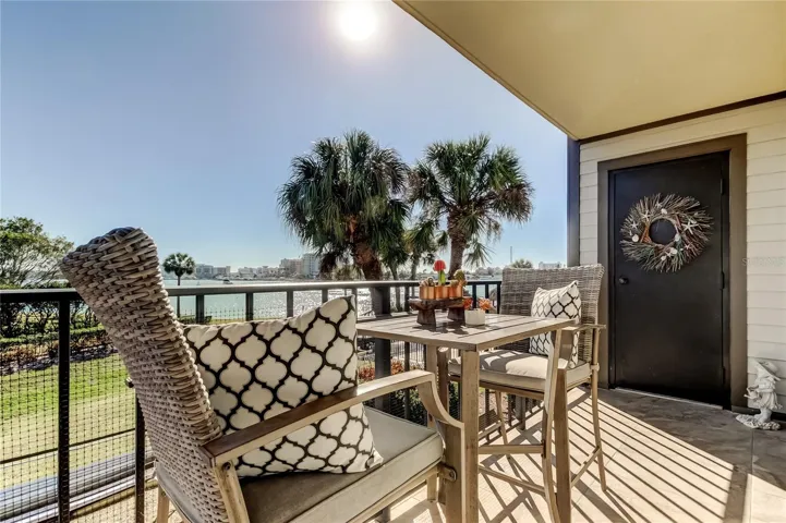 Room on the balcony for a table and chairs...and note the storage closet.