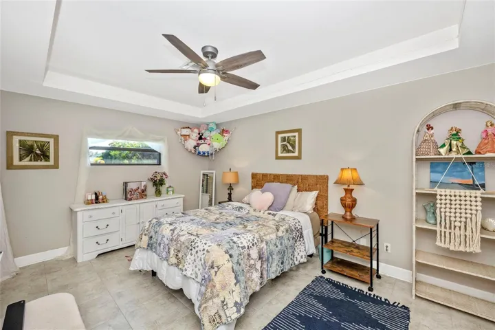 PRIMARY BEDROOM with TRAY CEILING