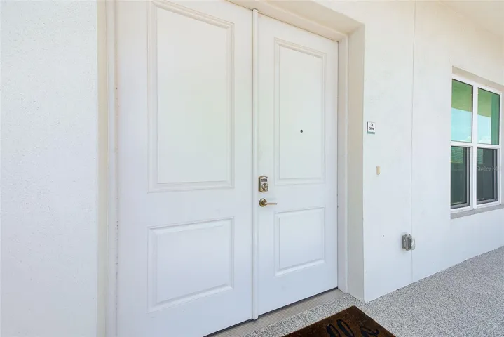 Double entry door.