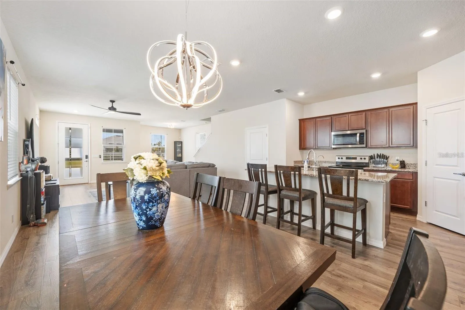 Lovely modern light fixtures throughout the entire home