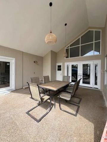 Covered patio, summer kitchen ready.