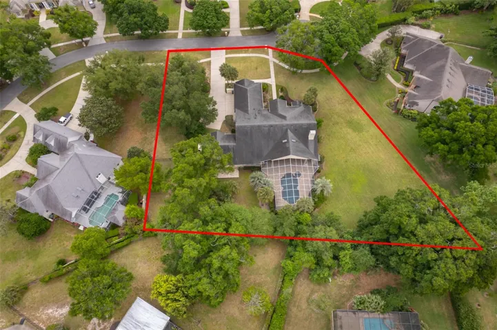 Aerial View with Lot Boundary