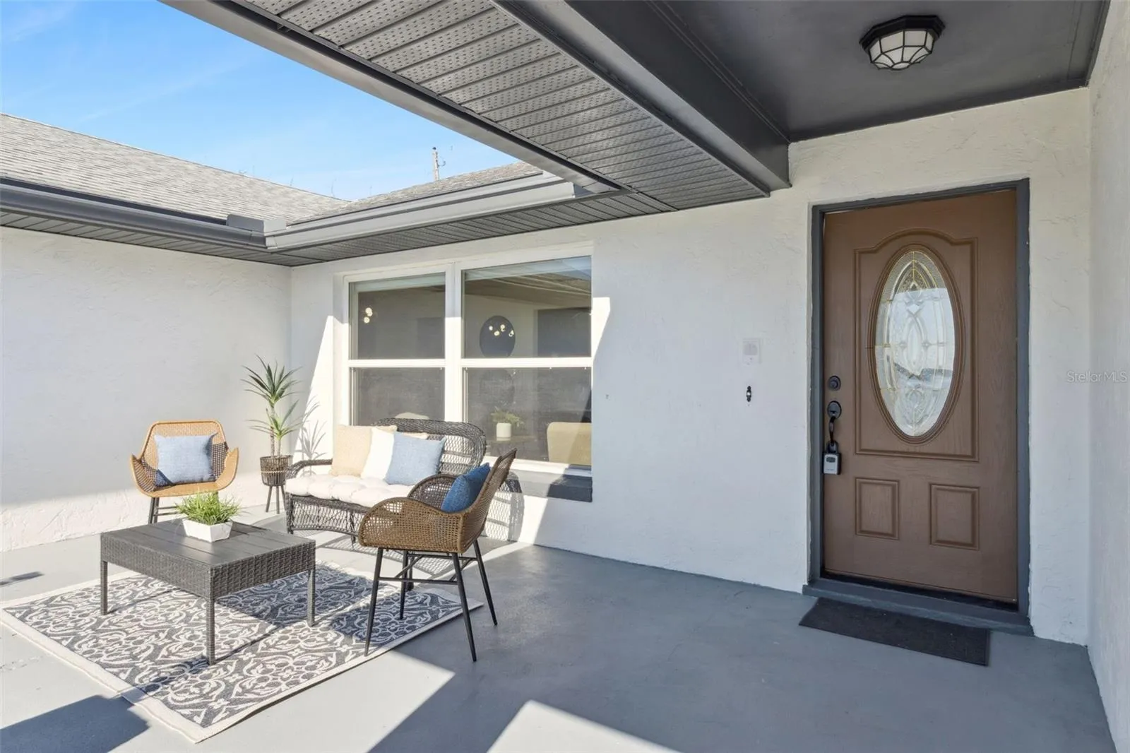 Front porch with lake view