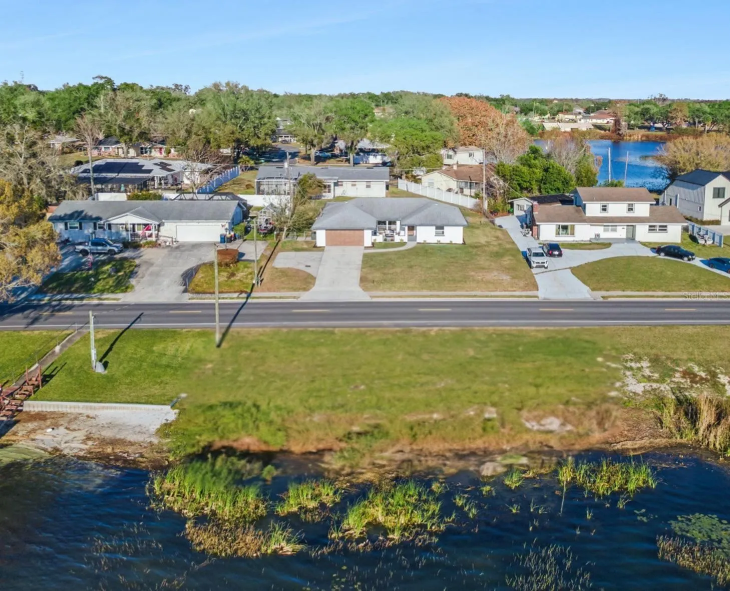 Welcome to a lakefront home with lake access