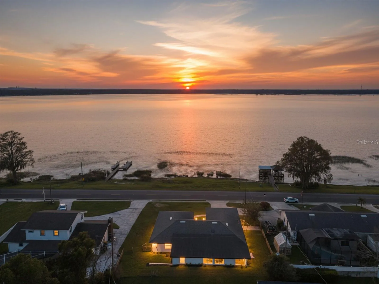 Welcome to a lakefront home with lake access