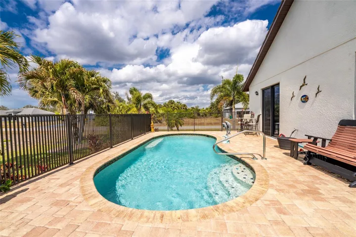 Lovely Pebbletec finish on this saltwater heated pool!