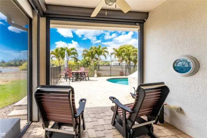 Lanai  has roll down wind protection shutters added in 2025