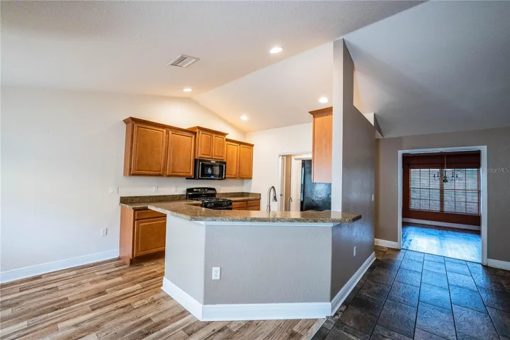 Kitchen from living room
