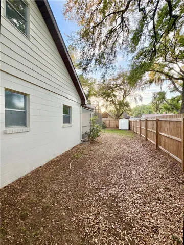 Completely fenced in yard.