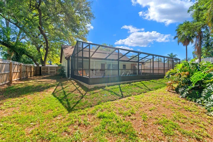 Completely fenced in yard.