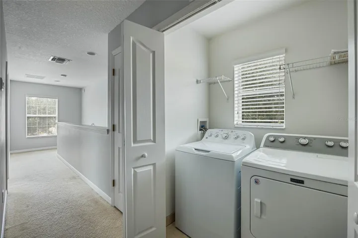Laundry closet and hall