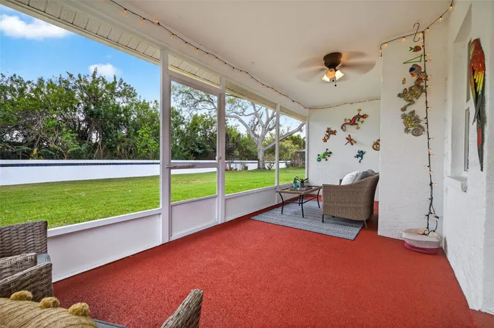 Screened lanai
