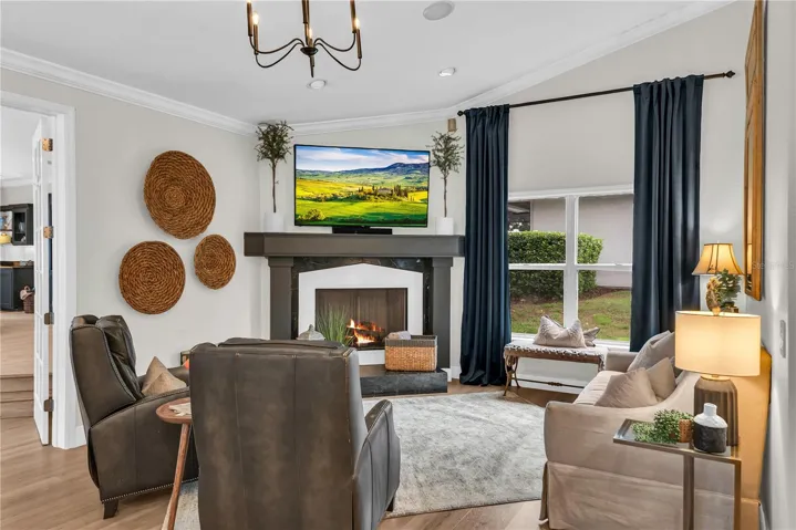 Living Room with Gas fireplace