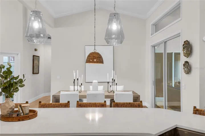 Kitchen Bar looking to Dining Room