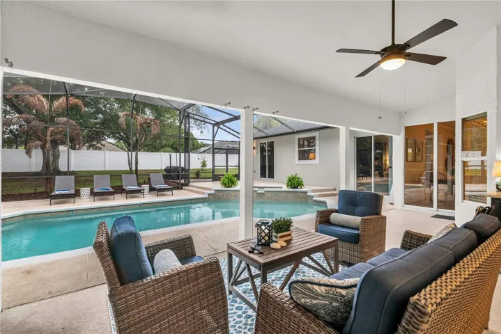 Undercover Patio looking at Pool