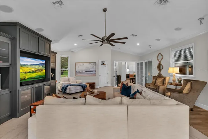 Great Room with Built in Media Center