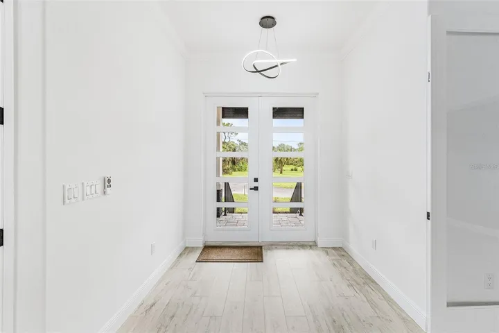 Foyer entry of previously built home