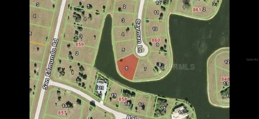 Lot overview of 16309 Cayman Ln location