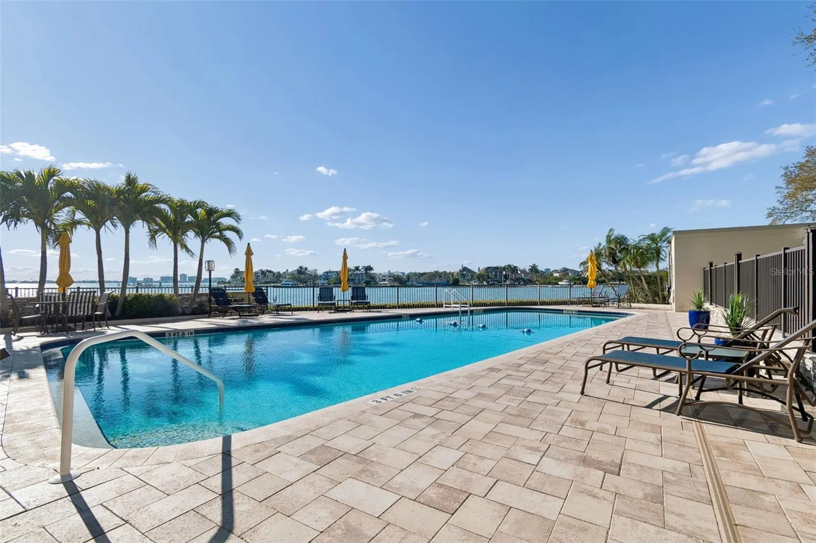 Beautiful heated pool with water views!