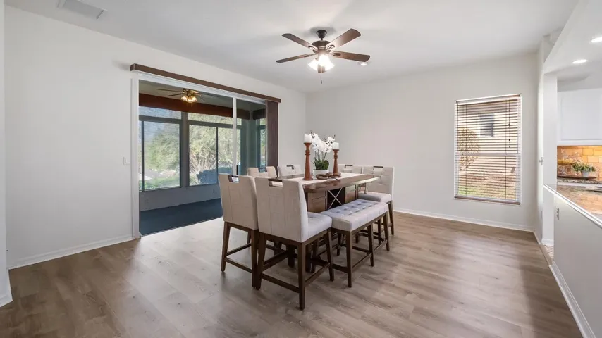 Can be used as a Dining Room or a Family Room.  Sliders leading out to the Florida Room