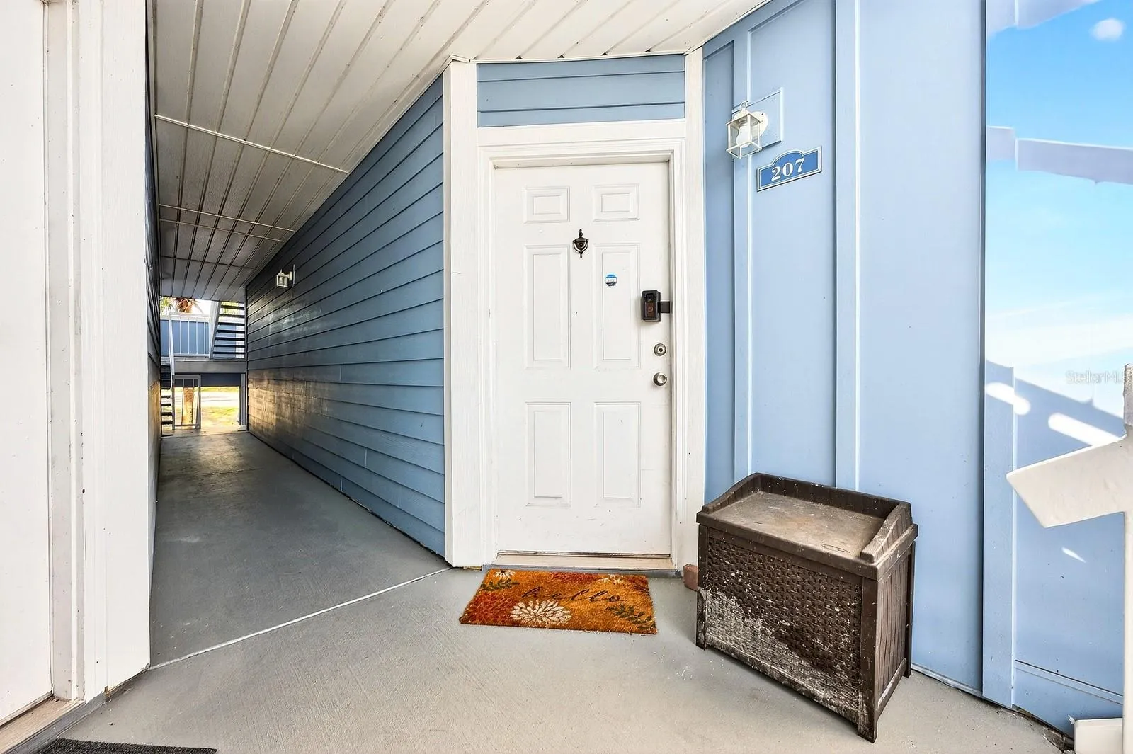 Covered front entry.