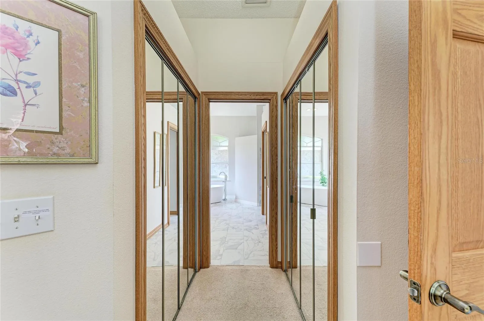 Two walk-in closets for main bedroom