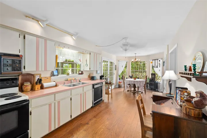 Kitchen with views out back