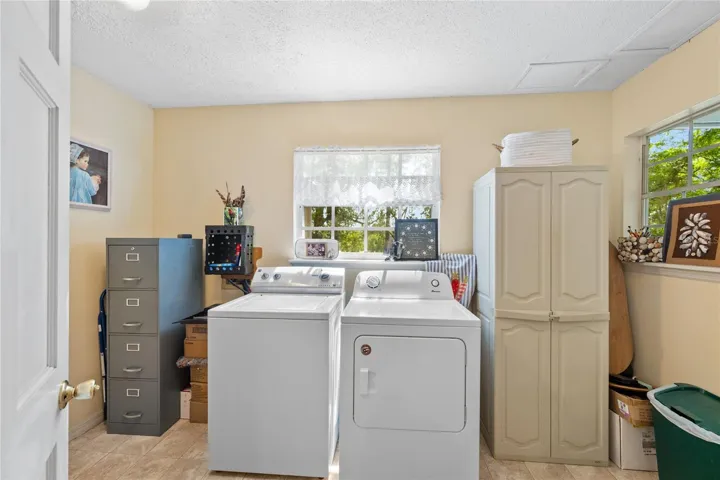 Laundry room with additional storage space