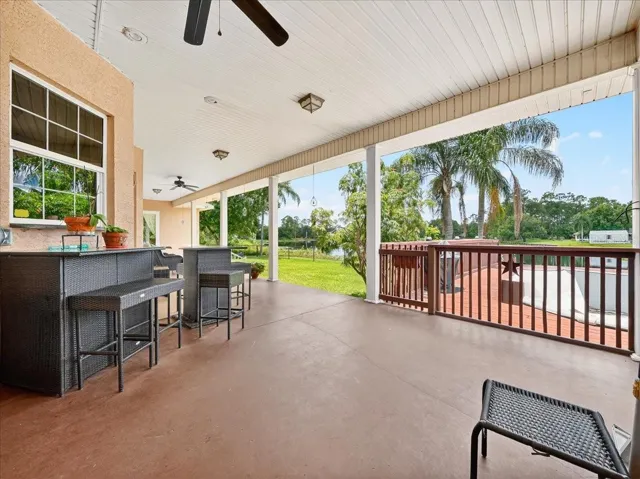 Oversize water view patio
