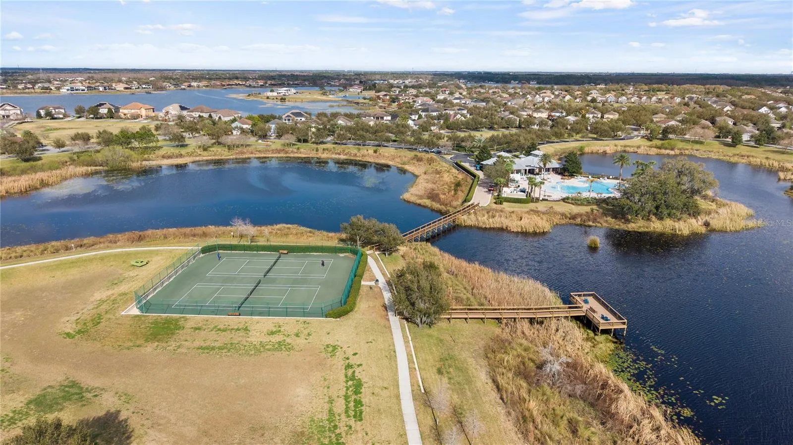 Amenities view with walking trail