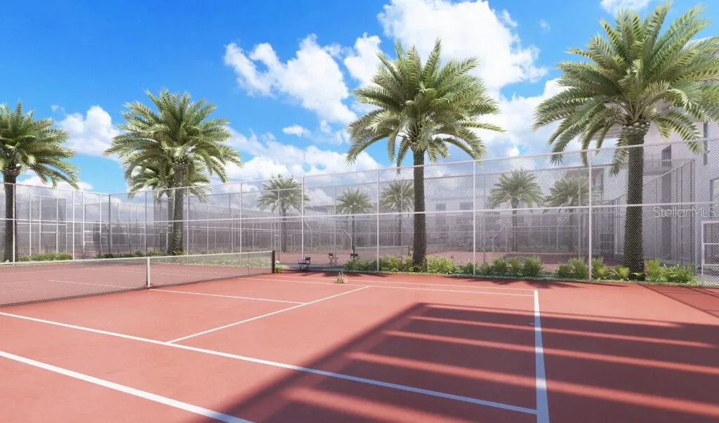 Builder Rendering of Private Racquet Club; Outdoor Tennis, Pickleball &amp; Padel Courts!