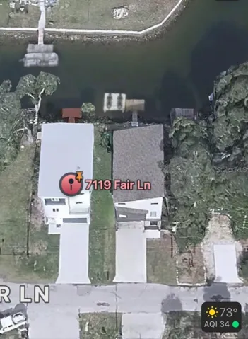 Aerial view of home