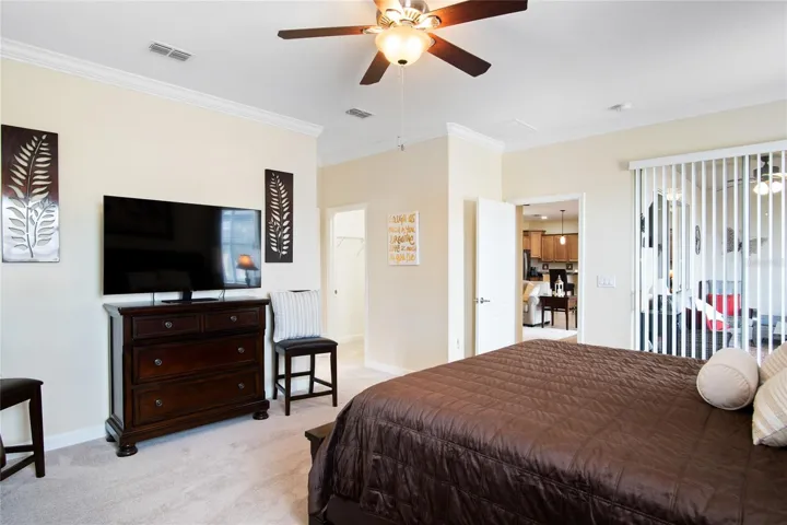 Primary Bedroom layout with access to the covered lanai