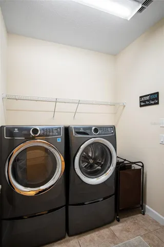 Laundry room from the garage entrance.