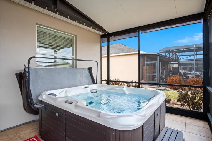 Covered Hot tub when not in used