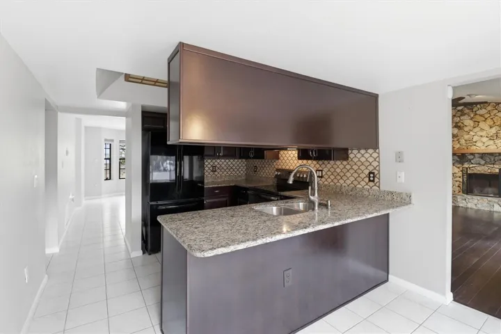 Kitchen with granite