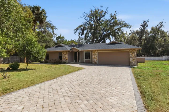 Extended, paved driveway